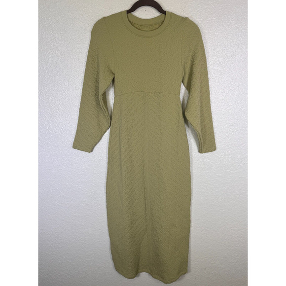 Free People Gabby Dress Womens XS Small Seamless Midi Stretch Knit Retro NEW - Picture 1 of 13